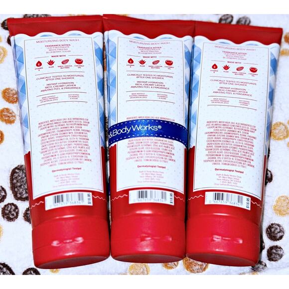 Bath & Body Works Gingham All-American 10oz Moisturizing Body Wash with Shea x3 - Picture 3 of 5